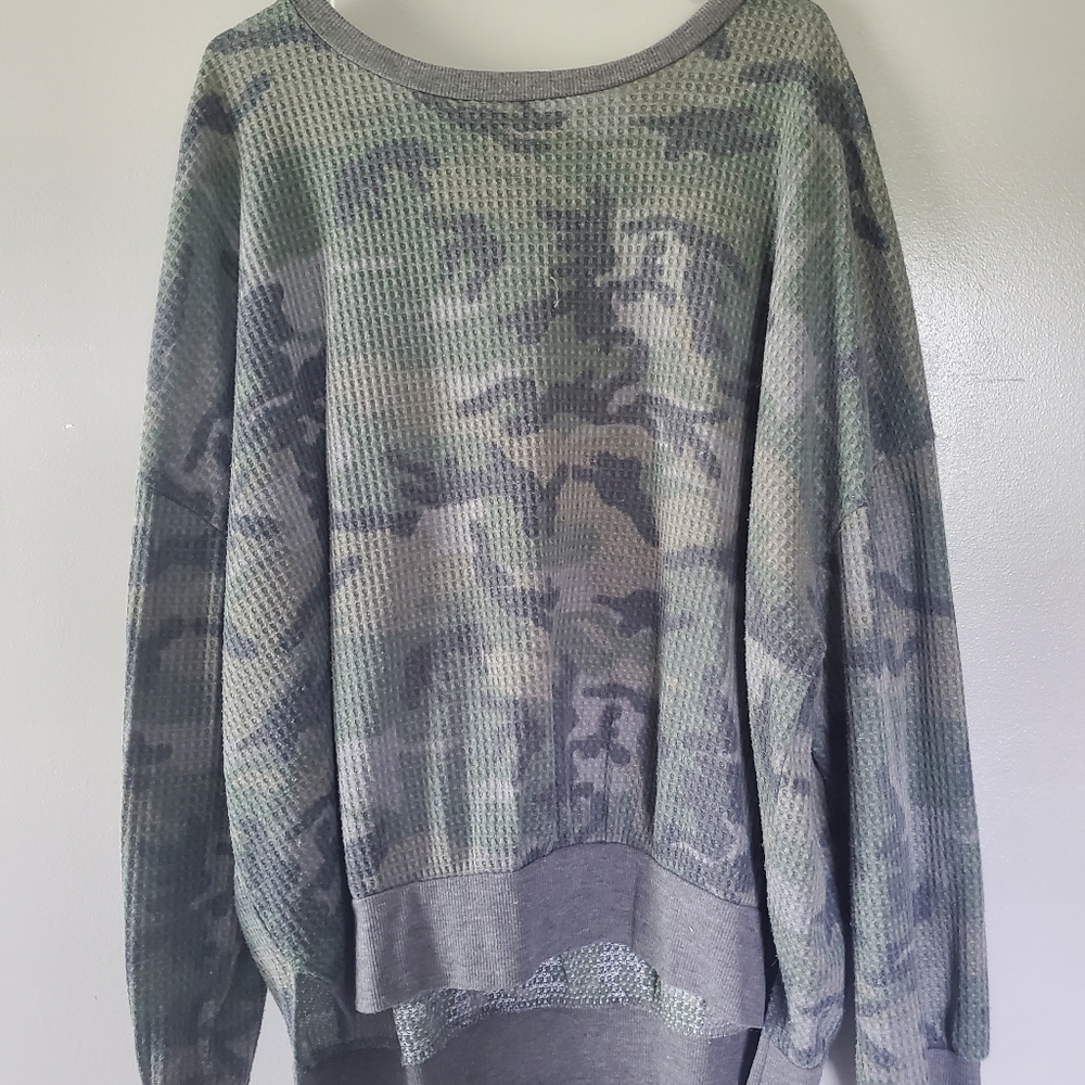 Camo Long Sleeve Top